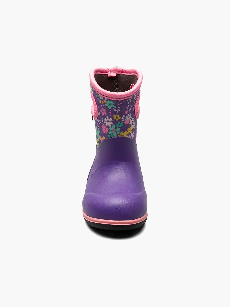 Bogs Baby Classic Winter Boots - Purple Multi Water Garden Front