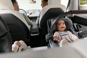 UPPAbaby Aria Infant Car Seat - Greyson (Charcoal Melange/Saddle Leather) Lifestyle 3