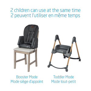 Maxi-Cosi Minla 6-in-1 High Chair - Classic Graphite 2 Modes