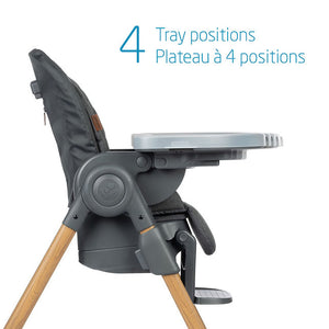 Maxi-Cosi Minla 6-in-1 High Chair - Classic Graphite 4 Tray Positions