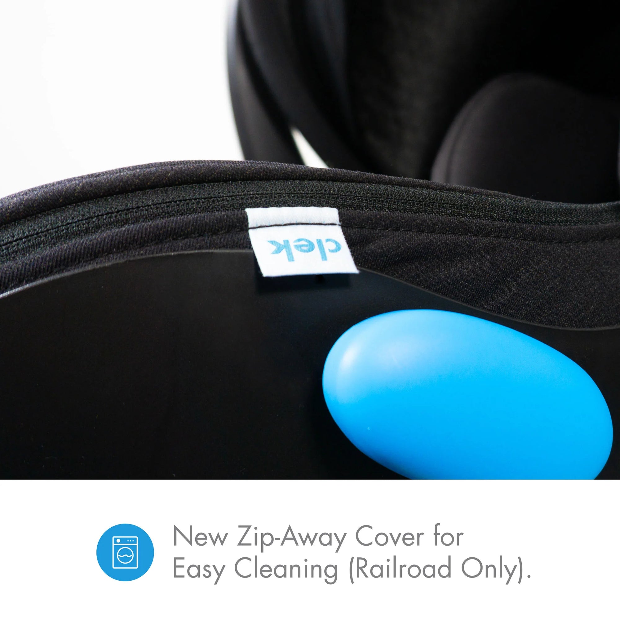 Clek Liing Infant Car Seat - Railroad Ziip Flame Retardant Free (Jersey Knit) 2