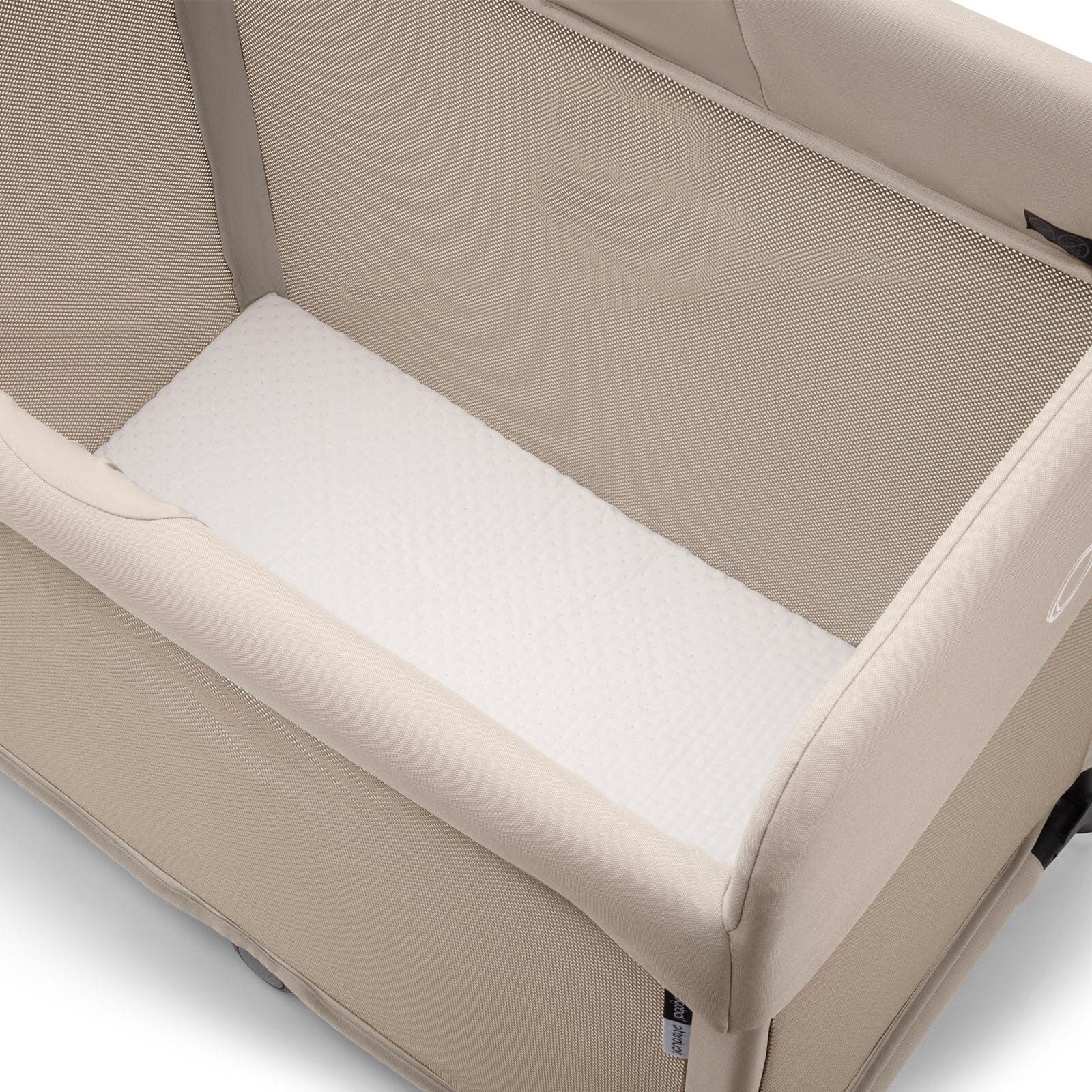 Bugaboo Stardust Playard - Desert Taupe (2024) Top View with mattress