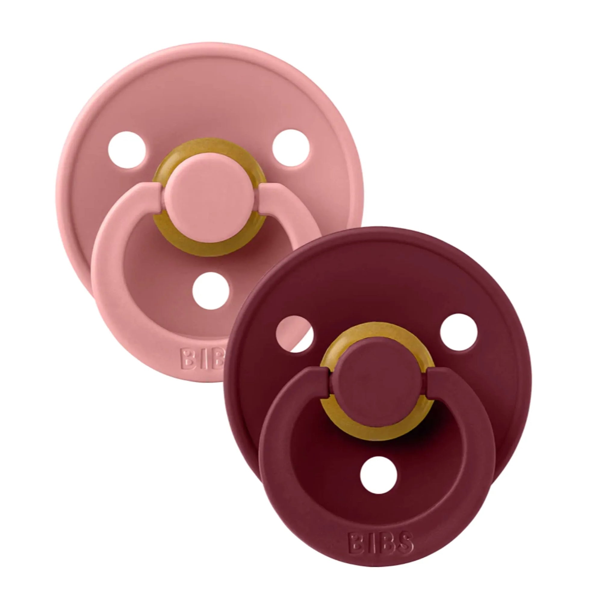 BIBS Pacifier 2 Pack -  Dusty Pink and Elderberry
