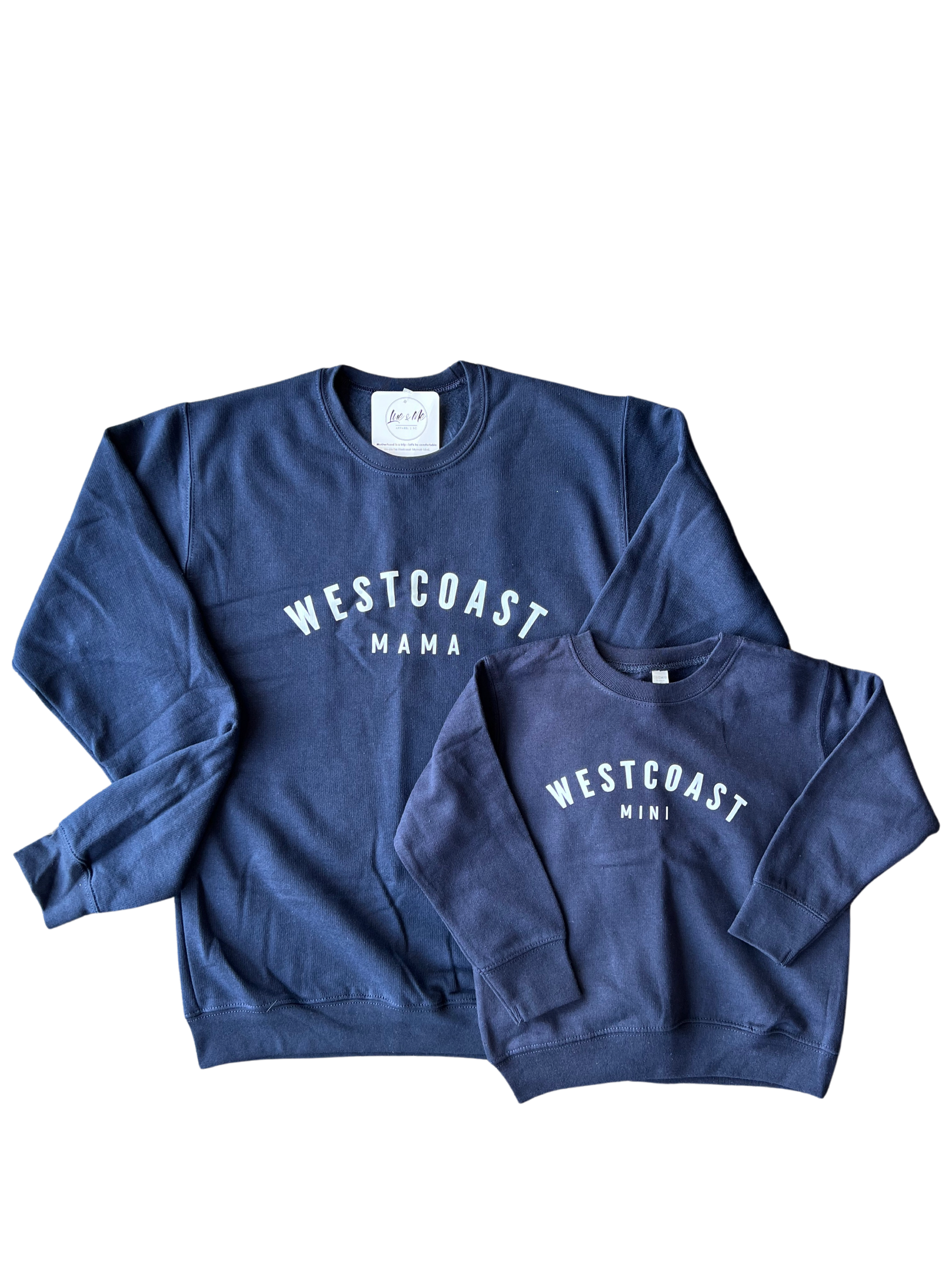 Lue & Me Westcoast MINI Varsity Crew Sweatshirt - MAMA & Me Matching Bundle