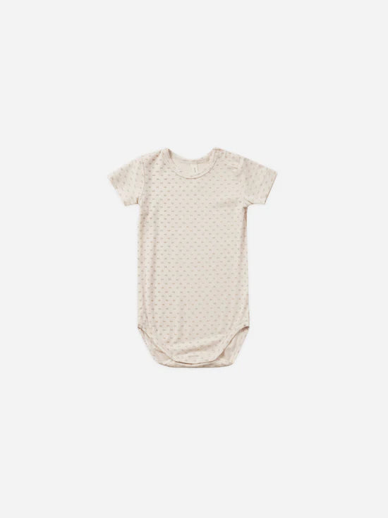 Quincy Mae Short Sleeve Bamboo Bodysuit - Oat Check