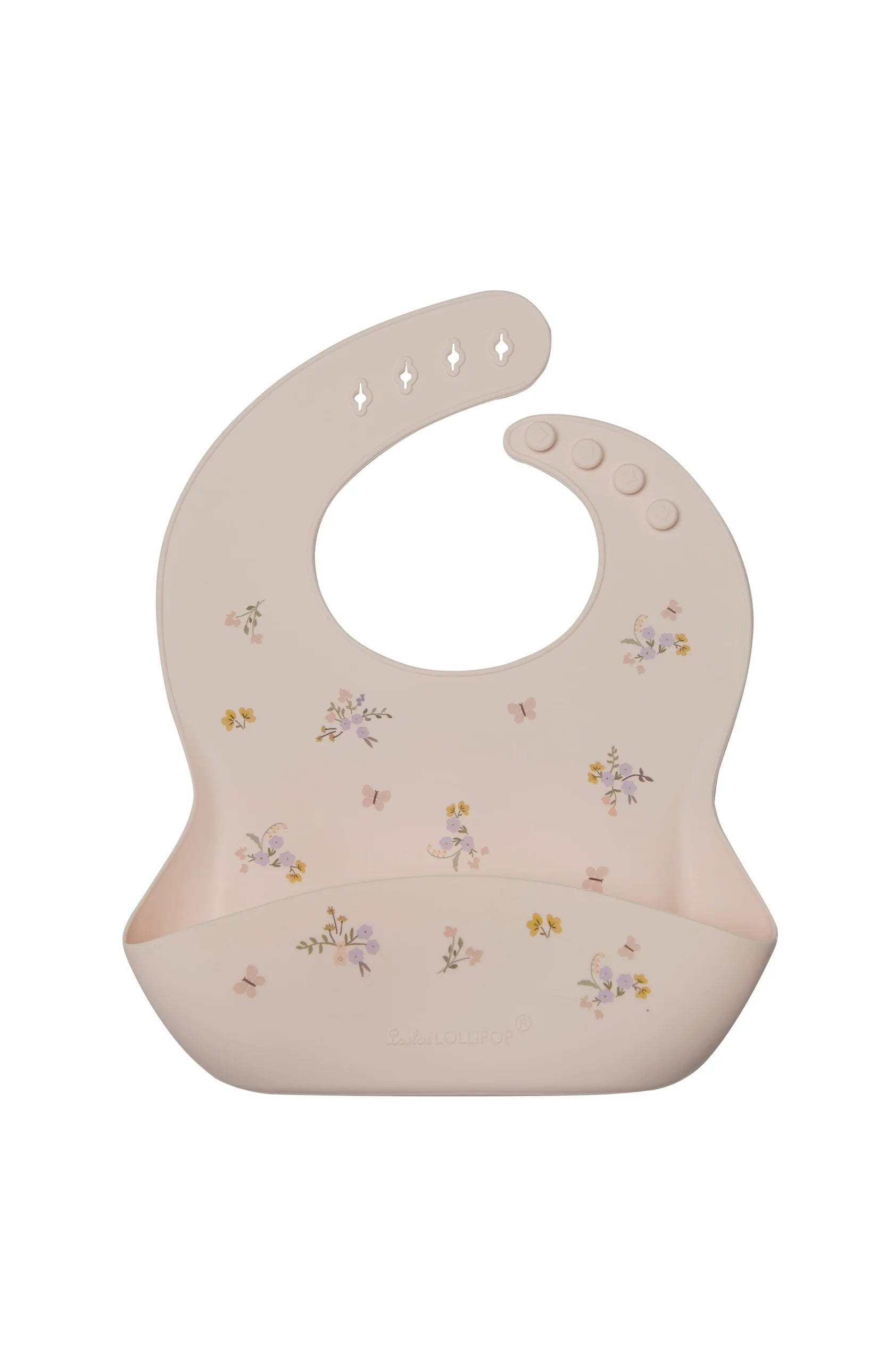Loulou Lollipop Silicone Printed Bib - Ditsy Floral