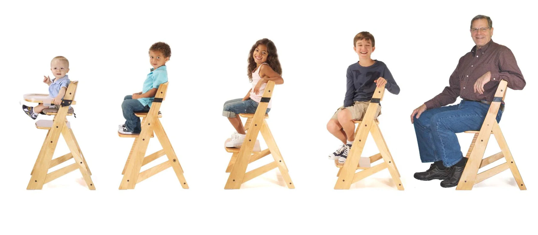 Keekaroo Wooden High Chair - Natural Stages