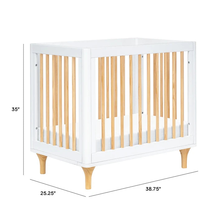 Babyletto Lolly 4-in-1 Convertible Mini Crib & Twin Bed with Toddler Bed Conversion Kit Dimensions
