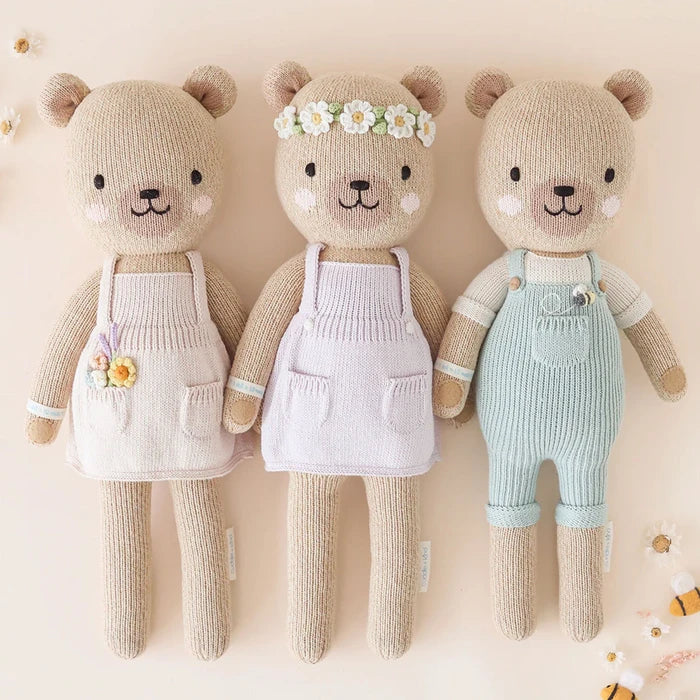 cuddle + kind Hand-Knit Doll - Charlie the Honey Bear Lifestyle 2