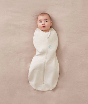ErgoPouch Cocoon Swaddle Back 1.0 TOG - Oatmeal Marle Arms In