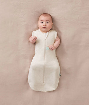 ErgoPouch Cocoon Swaddle Back 1.0 TOG - Oatmeal Marle Both Arms Out
