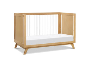 Honey/Acrylic - DaVinci Otto 3-in-1 Convertible Crib - Acrylic & Wood Daybed