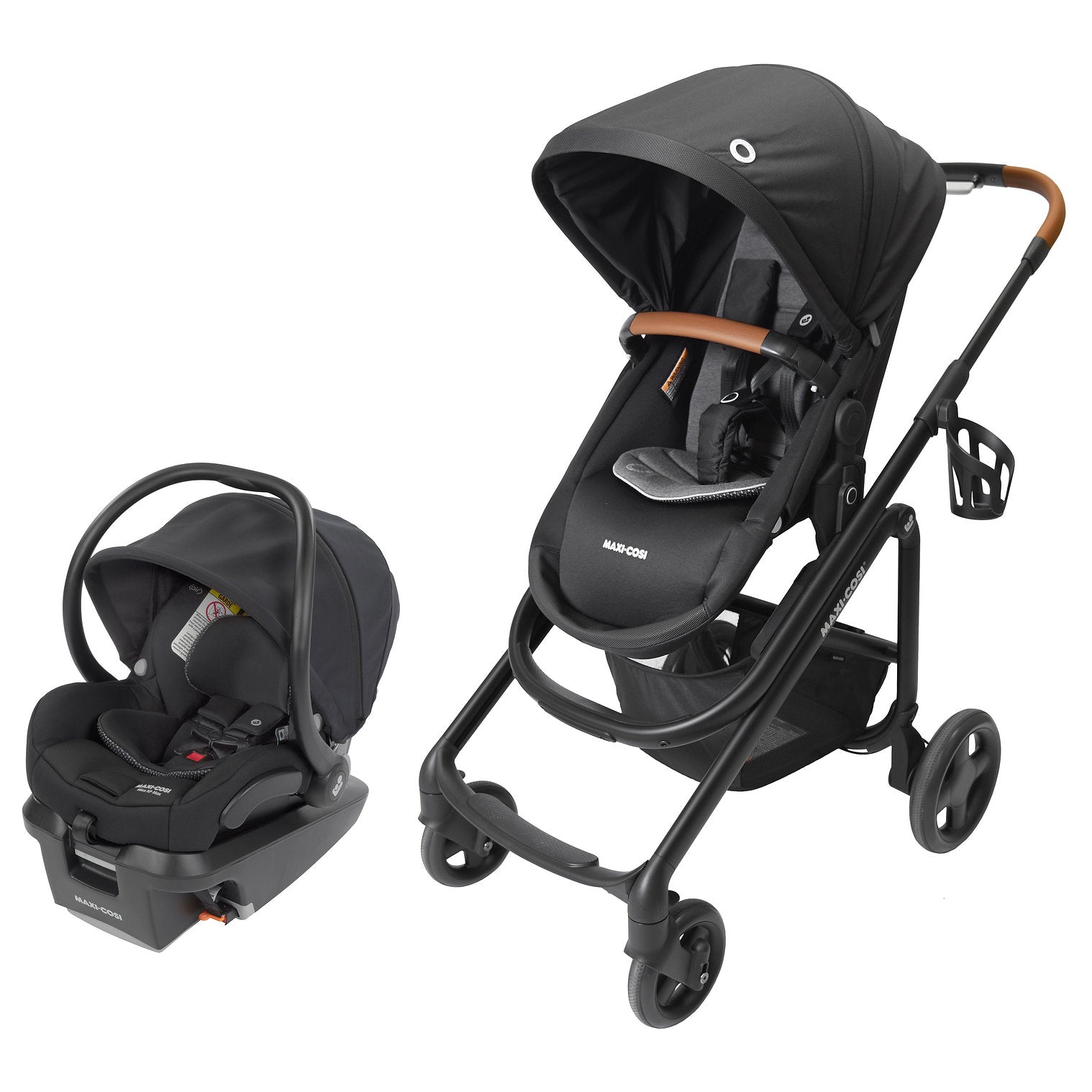 Maxi-Cosi Lila CP Stroller Travel System with Mico XP Max Infant Seat - Essential Black