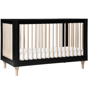 Black / Washed Natural - Babyletto Lolly 3-in-1 Convertible Crib