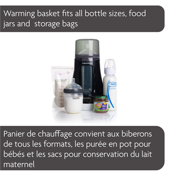 Baby Brezza Bottle + Breast Milk Warmer Versatile warming basket fits many sizes