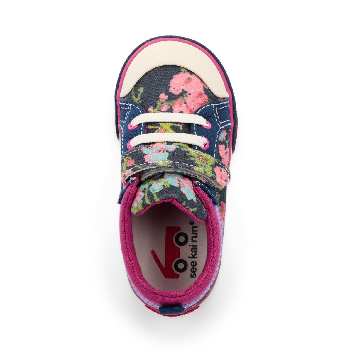See Kai Run Kristin Sneaker - Navy Floral - 4