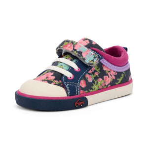 See Kai Run Kristin Sneaker - Navy Floral - 6