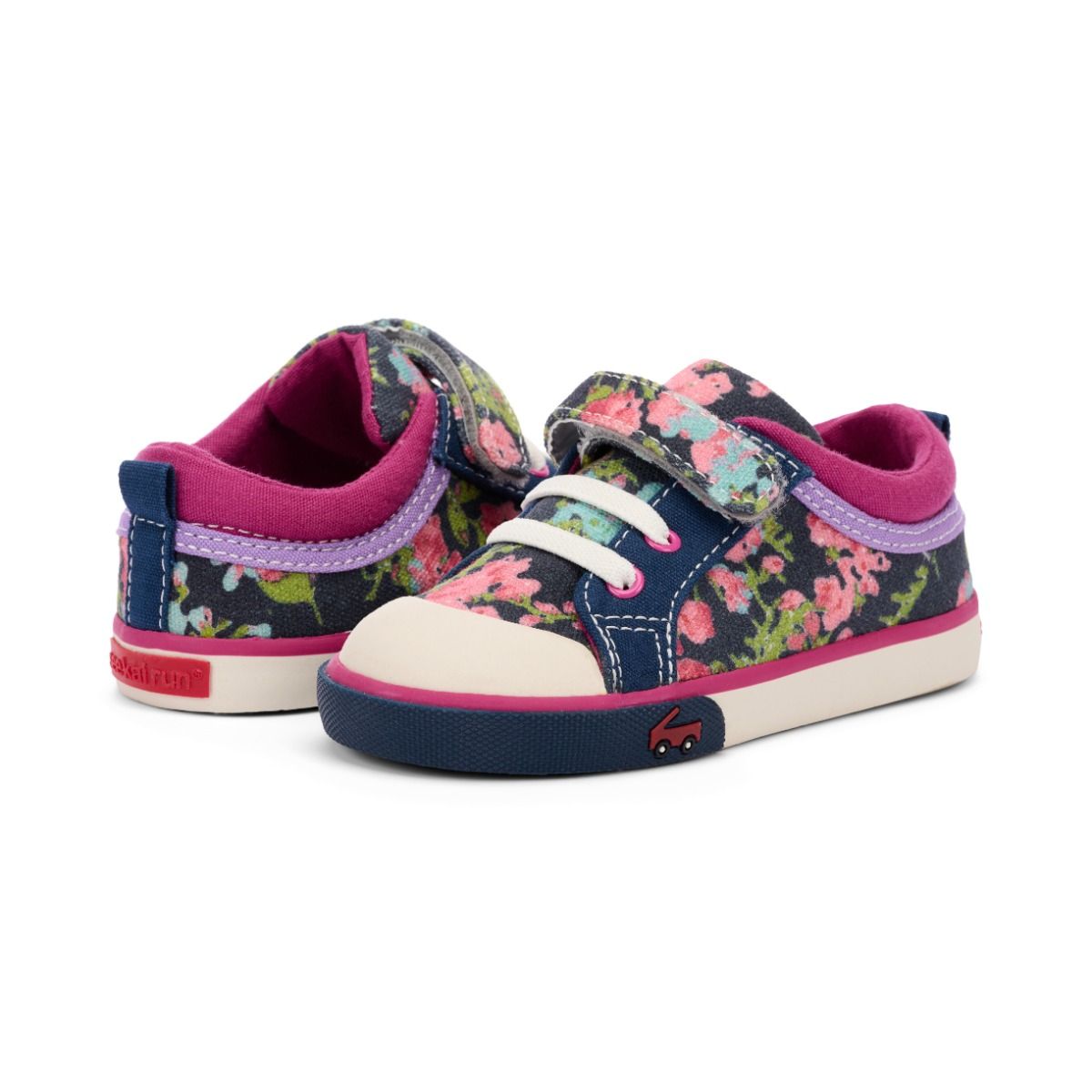See Kai Run Kristin Sneaker - Navy Floral - 7