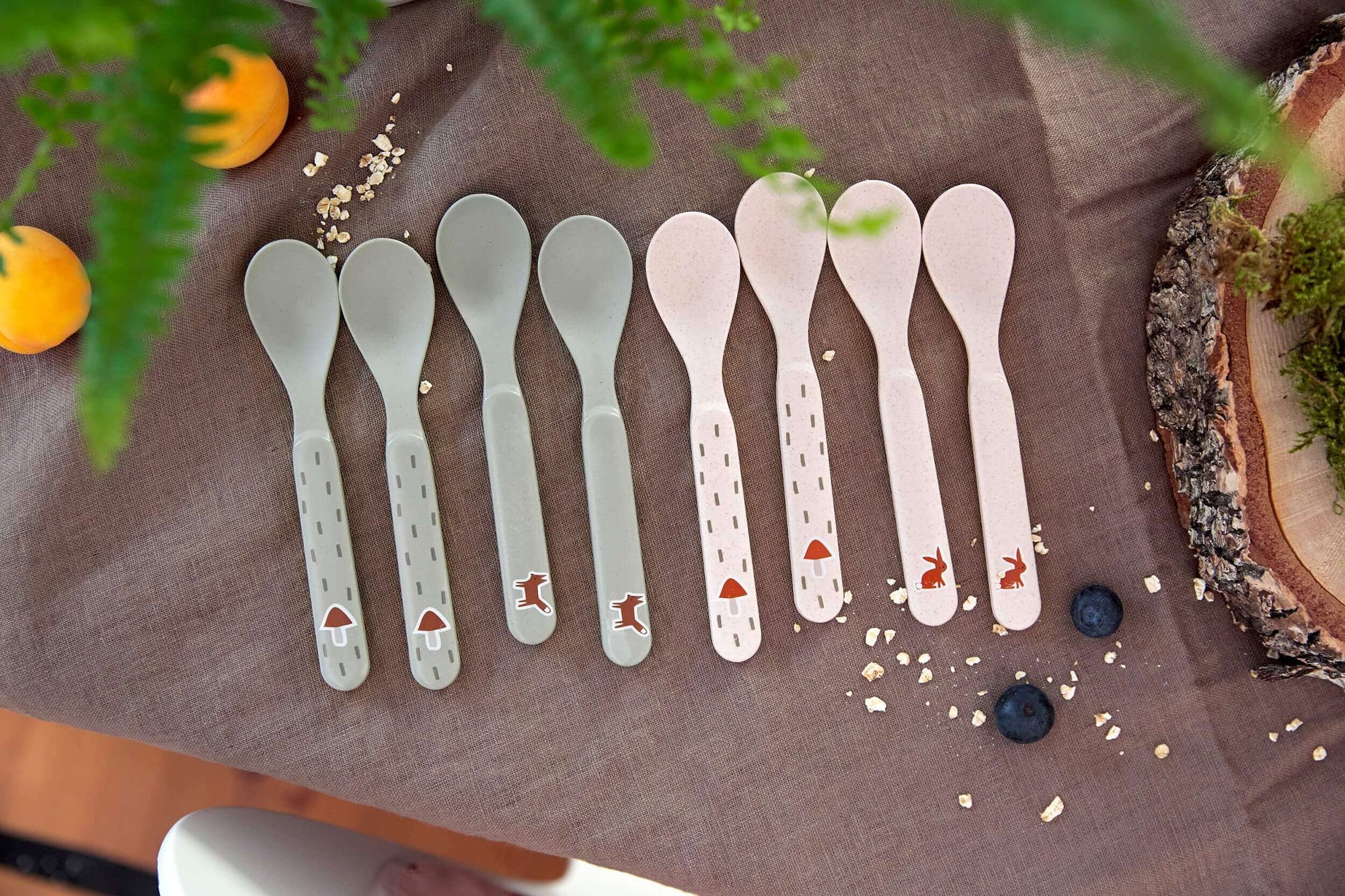 LÄSSIG Bamboo Spoons 4 Pack Little Forest Rabbit - Lifestyle