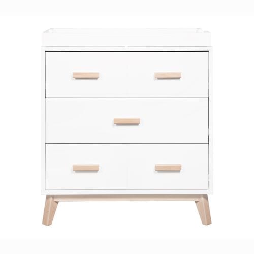 Babyletto change table White and Washed Natural - Babyletto Scoot Changer Dresser Babyletto Scoot 3-Drawer Changer Dresser