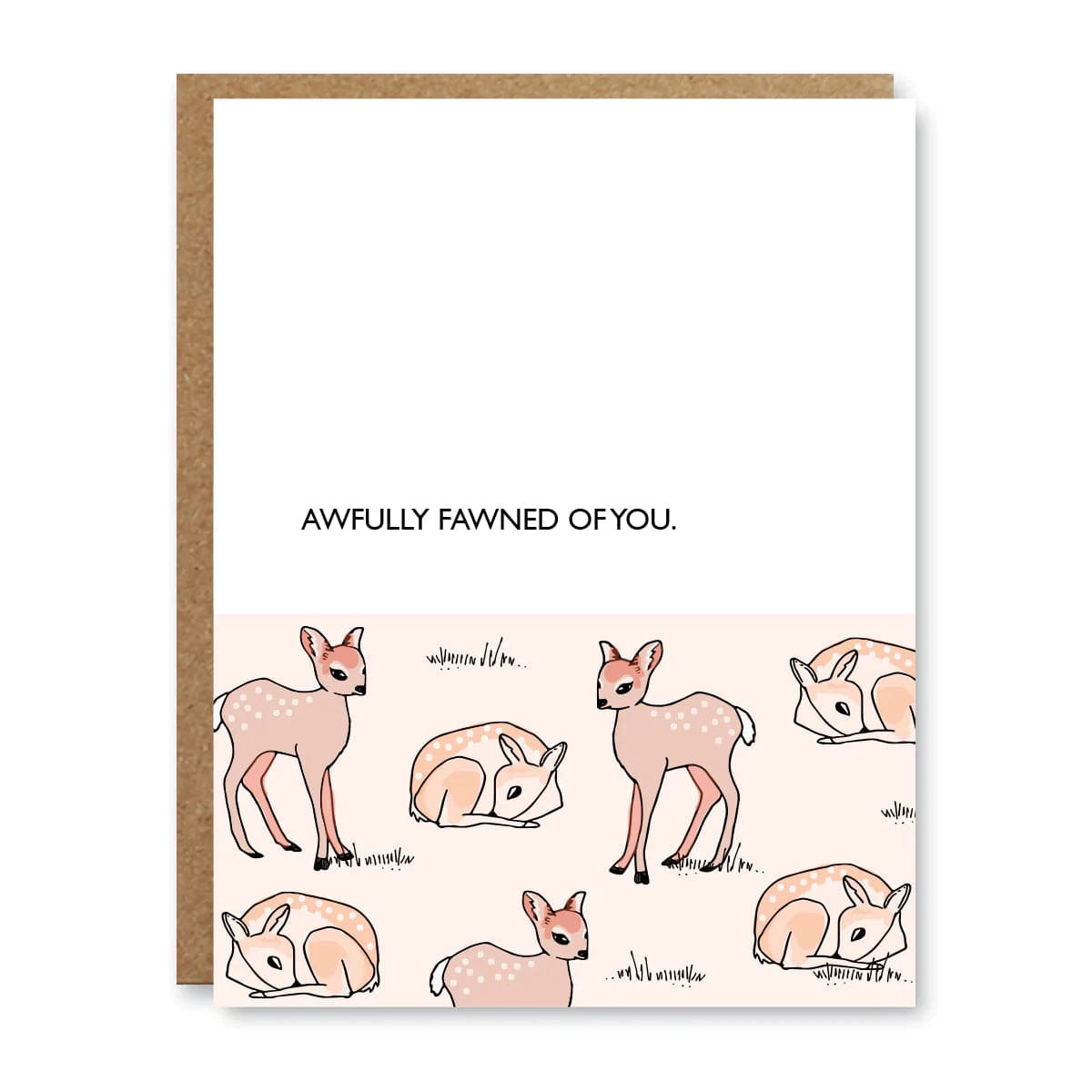 Boo To You Greeting Cards greeting card Boo To You 'Fawned Of You' Greeting Card