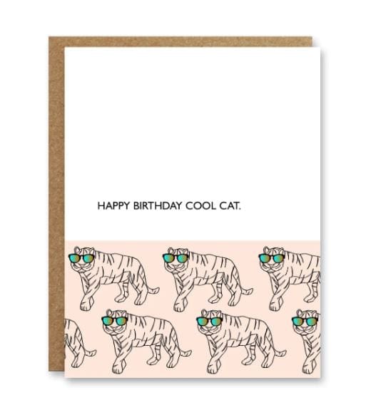 Boo To You Greeting Cards greeting card Boo To You 'Happy Birthday Cool Cat' Greeting Card