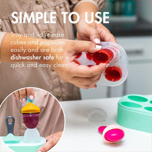 Boon self-feeder Boon PULP Silicone Popsicle & Freezer Tray Set