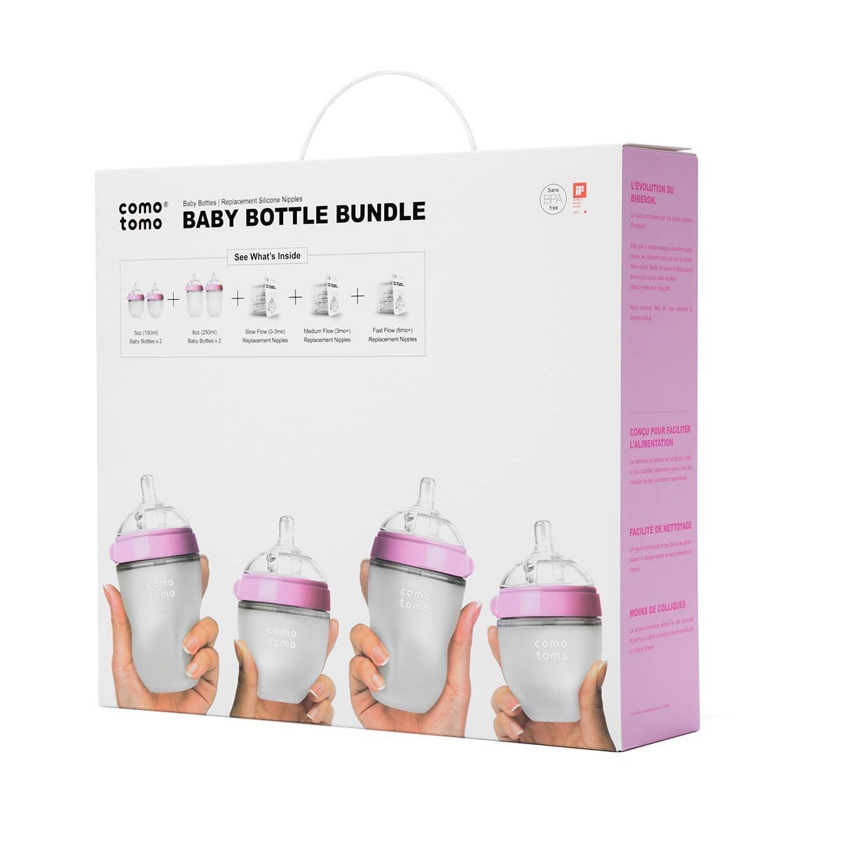 Comotomo baby bottle Comotomo Silicone Baby Bottle Bundle Set - Pink