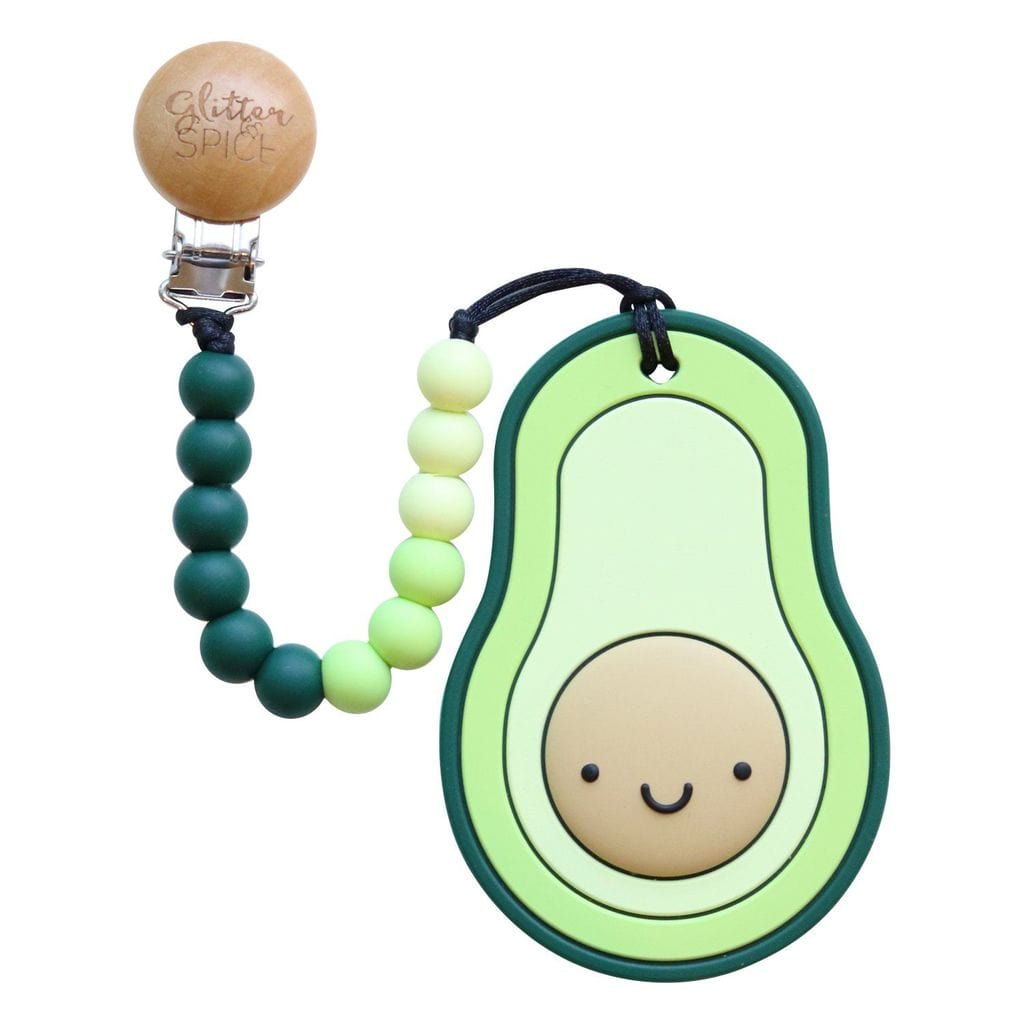 Glitter & Spice teether Glitter & Spice X Whistle & Flute Avocado Teether