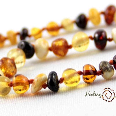 Healing Amber amber necklace Multi 11" - Healing Amber Baltic Amber Necklace Healing Amber Baltic Amber Necklace - Multi