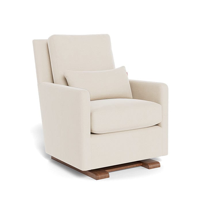 Monte Design nursing chair Beach Brushed Cotton-Linen / Walnut (+$250) Monte Design Como Glider - Premium