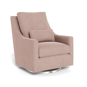 Monte Design nursing chair Blush Brushed Cotton Linen / Stainless Steel Swivel (+$250) Monte Design Vera Glider - Premium