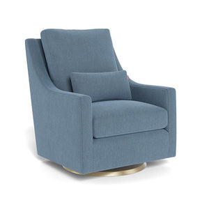 Monte Design nursing chair Denim Blue / Gold Swivel (+$250) Monte Design Vera Glider - Performance