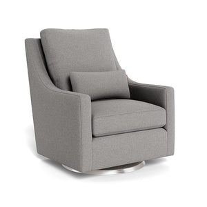 Monte Design nursing chair Light Grey Italian Wool / Stainless Steel Swivel (+$250) Monte Design Vera Glider - Premium