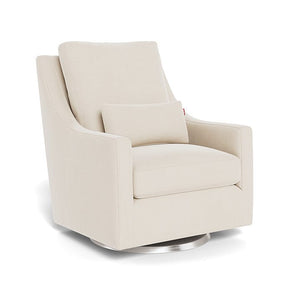 Monte Design nursing chair Beach Brushed Cotton Linen / Stainless Steel Swivel (+$250) Monte Design Vera Glider - Premium