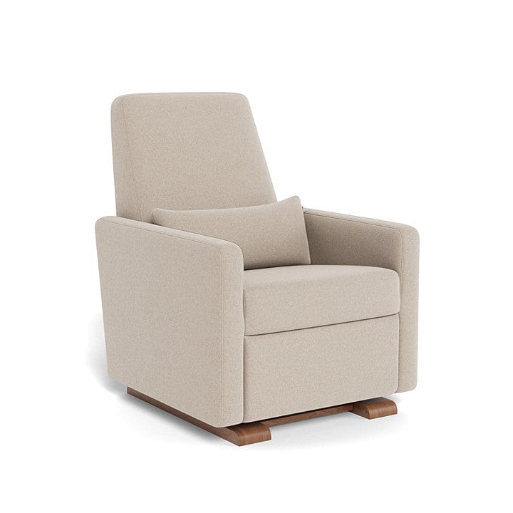 Monte Design nursing chair Oatmeal Italian Wool / Walnut (+$250) Monte Design Grano Glider Recliner - Premium