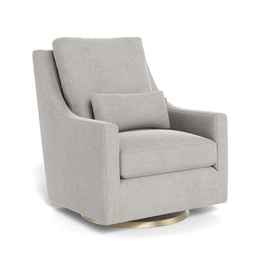 Monte Design nursing chair Smoke Brushed Cotton Linen / Gold Swivel (+$250) Monte Design Vera Glider - Premium