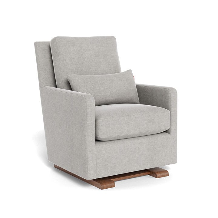 Monte Design nursing chair Smoke Brushed Cotton-Linen / Walnut (+$250) Monte Design Como Glider - Premium