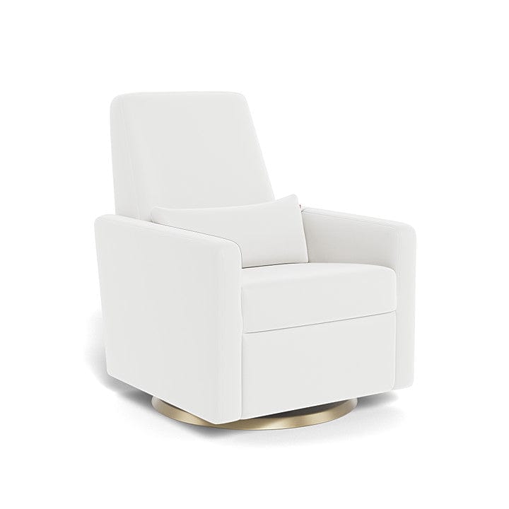 Monte Design nursing chair White Enviroleather / Gold Swivel (+$250) Monte Design Grano Glider Recliner - Premium