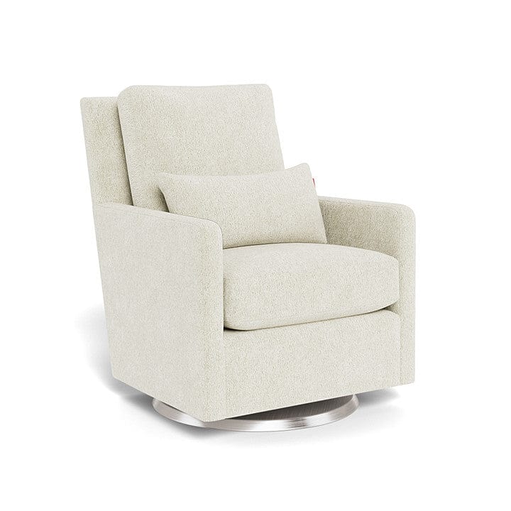 Monte Design nursing chair White Faux Sheepskin / Stainless Steel Swivel (+$250) Monte Design Como Glider - Premium