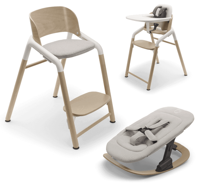 Bugaboo Giraffe High Chair Complete - Neutral Wood/White  Accessories