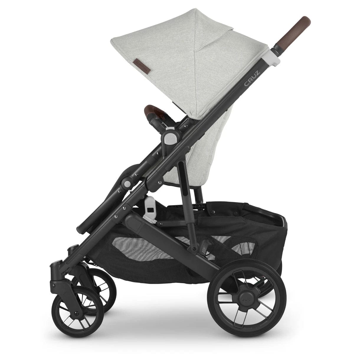UPPAbaby stroller UPPAbaby CRUZ V2 Stroller - Anthony (White & Grey Chenille/Carbon/Chestnut Leather)