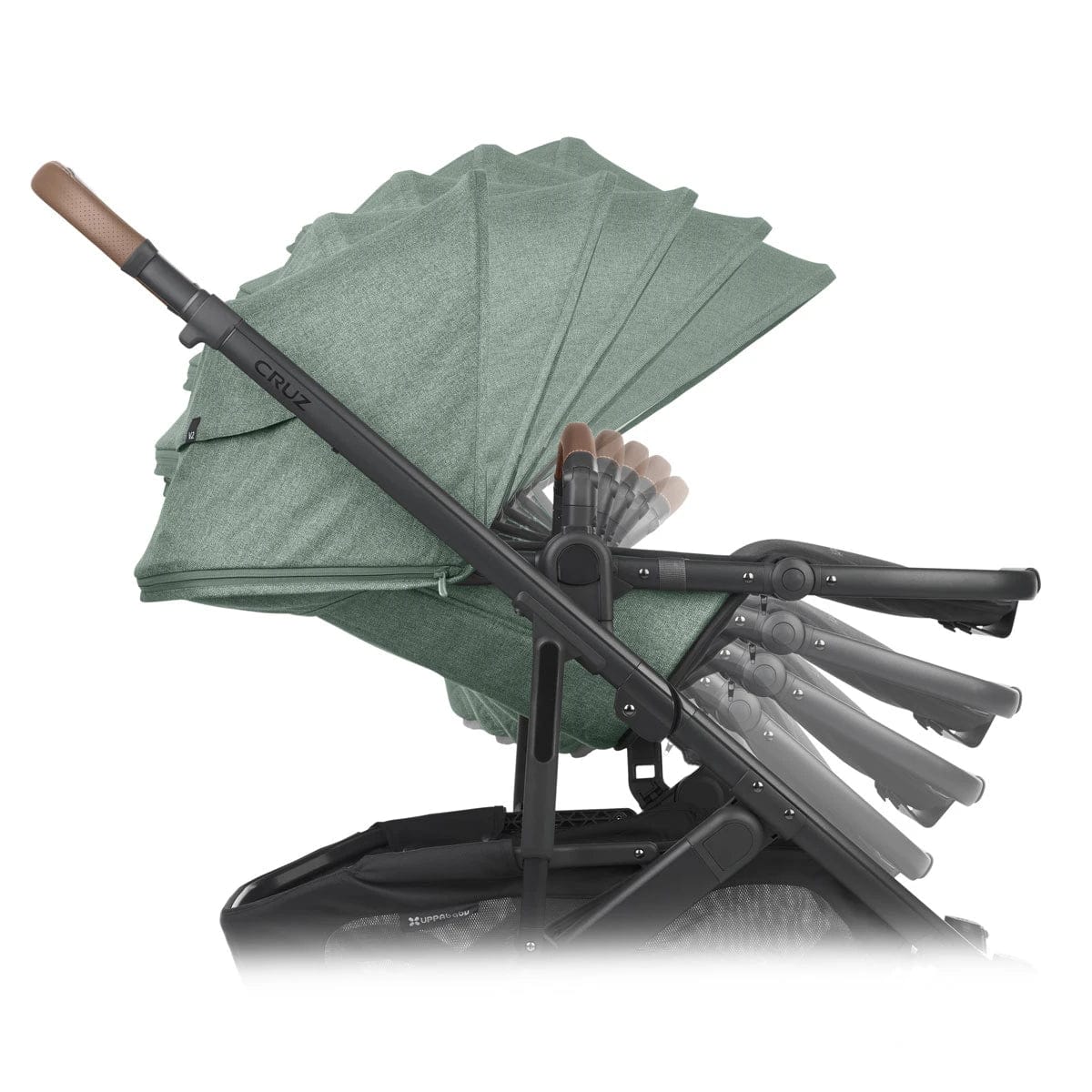 UPPAbaby stroller UPPAbaby CRUZ V2 Stroller - Gwen (Green Melange/Carbon/Saddle Leather)
