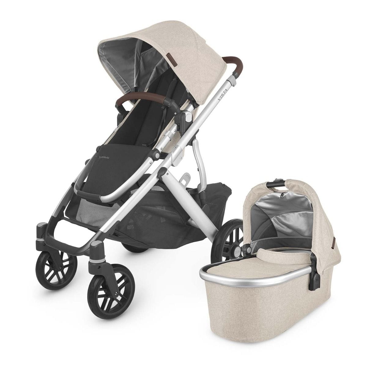 UPPAbaby stroller UPPAbaby VISTA V2 Stroller - Declan (Oatmeal Melange/Silver/Chestnut Leather)