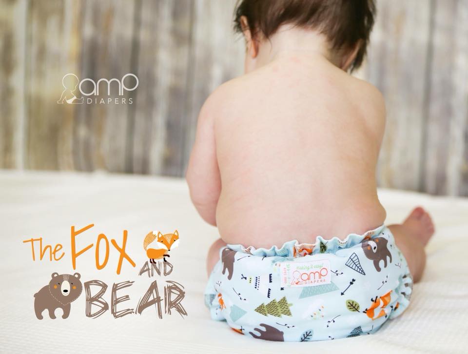 GIVEAWAY: AMP Diapers The Fox & the Bear One Size Duo Cloth Diaper Cover!