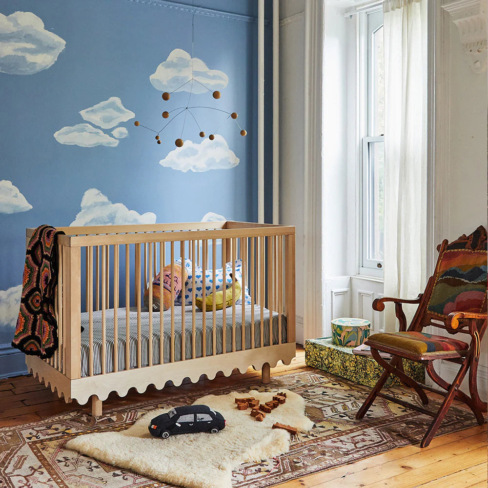 Birch - Oeuf Moss Crib Lifestyle 1