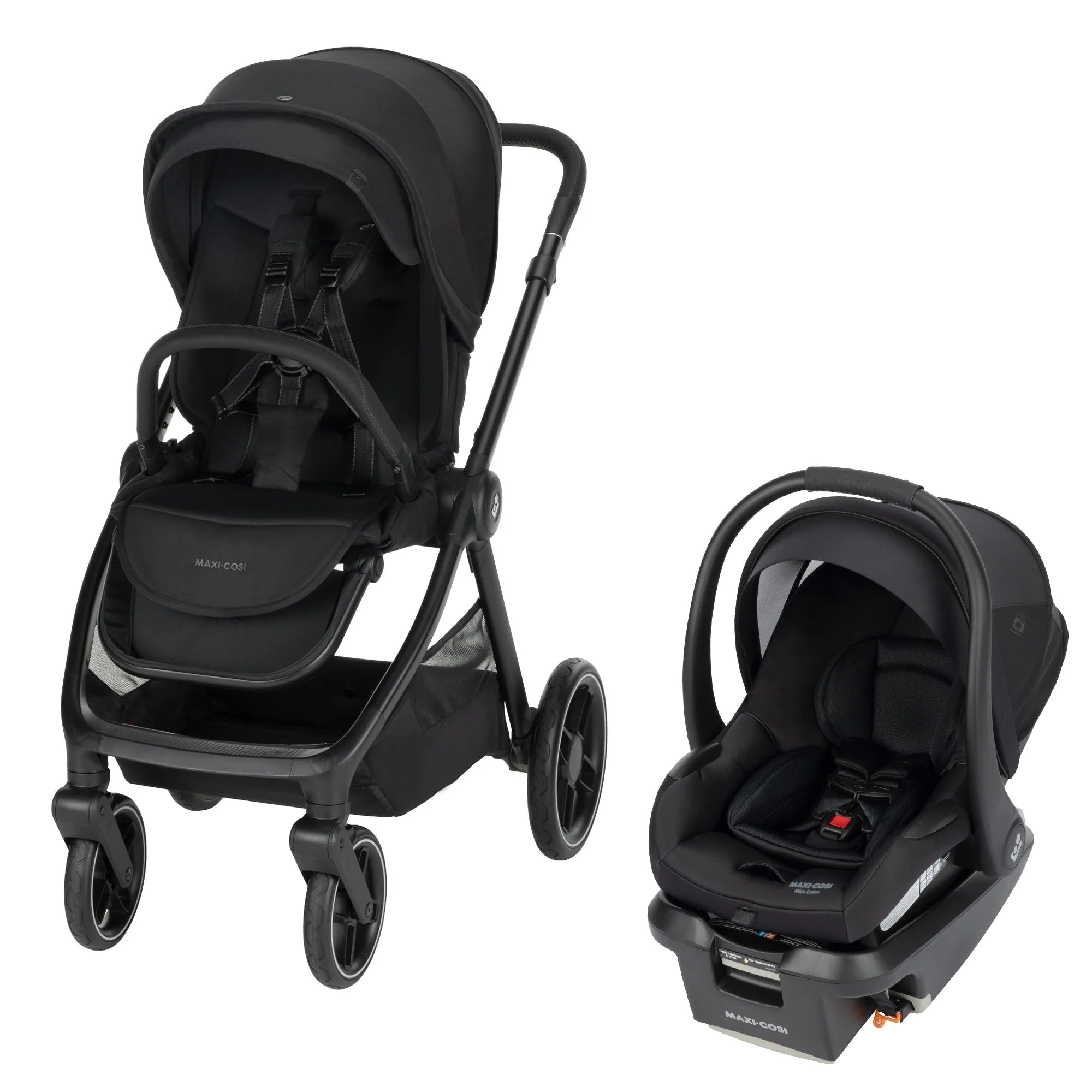 Twillic Black - Maxi-Cosi Oxford Stroller & Mico Luxe+ Travel System