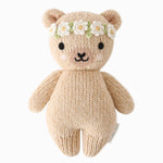 cuddle + kind Hand-Knit Baby Animal - Ivory Floral Honey Bear