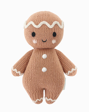 cuddle + kind Hand-Knit Baby Animal - Gingerbread (Icing White)