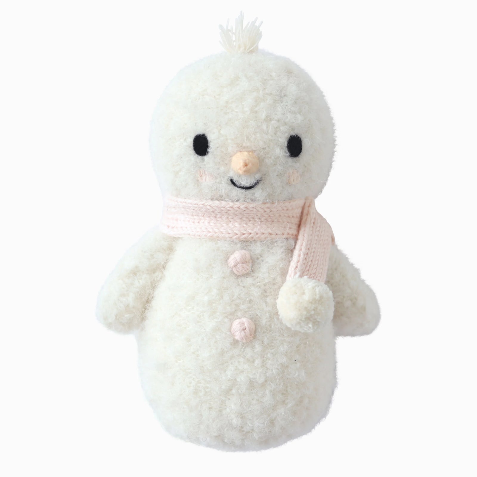 cuddle + kind Hand-Knit Baby Animal - Snowman (Blush)